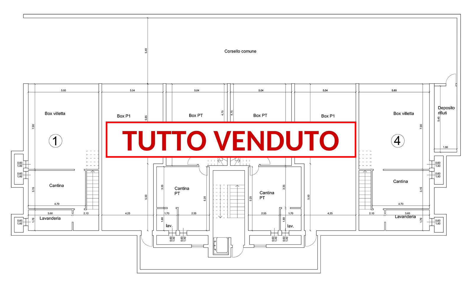 PAL.D PIANO INTERRATO Tutto Venduto